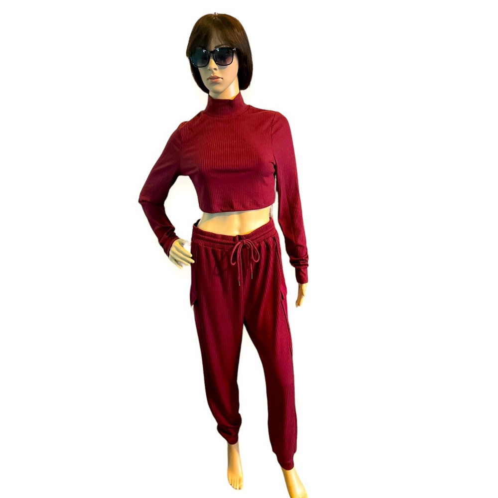 ❤️ Fashion Nova Ribbed Contrast Piping Jogger Sets ❤️